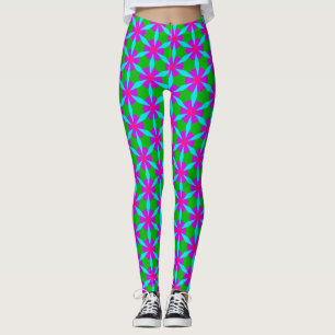 Leggings Piernas de alimentación de flor retro