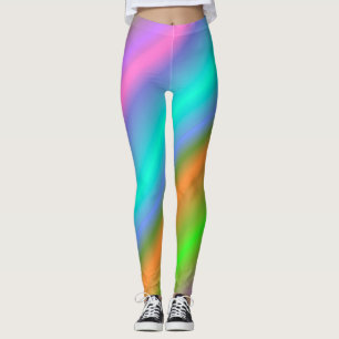 Leggings piernas de arco iris neón