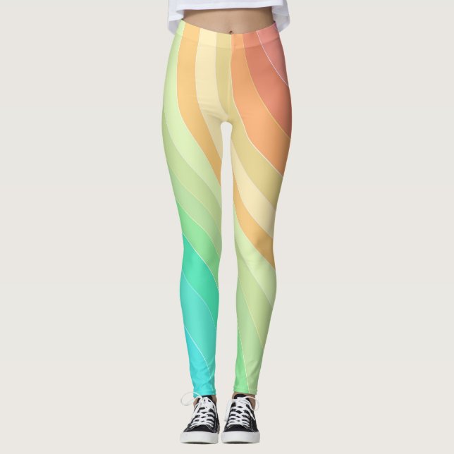Leggings piernas de arcoiris pastel (Anverso)