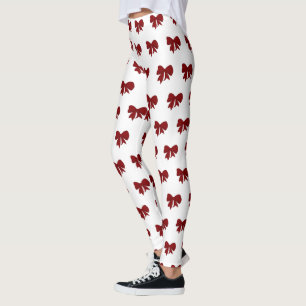 Leggings Piernas de Bow Rojo