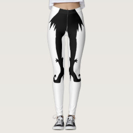 Leggings Piernas de bruja de Halloween con falda y botas