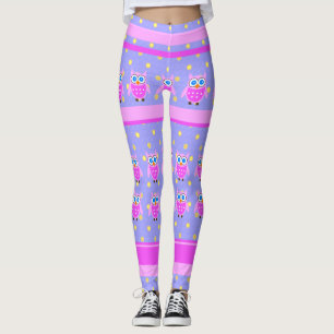 Leggings Piernas de búho rosado