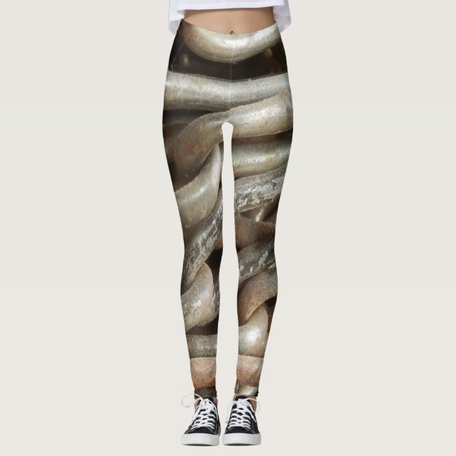 Leggings Piernas de cadena antiguas (Anverso)