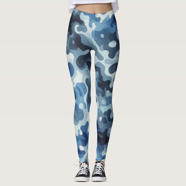 Leggings Piernas de camuflaje azul (Anverso)