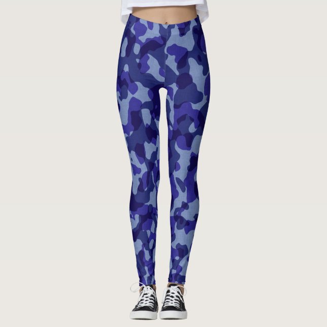 Leggings Piernas de camuflaje azul (Anverso)