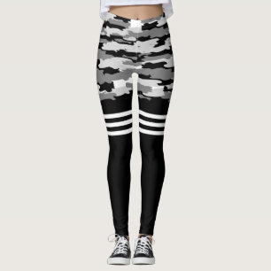 Leggings Piernas de camuflaje gris negro