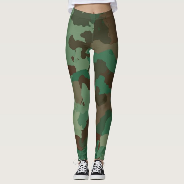 Leggings piernas de camuflaje militar (Anverso)