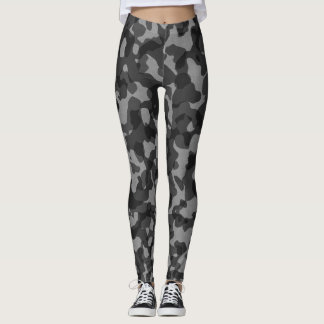 Leggings Piernas de camuflaje negro/gris