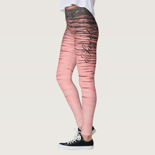 Leggings Piernas de cebra rosa dulce (Izquierda)