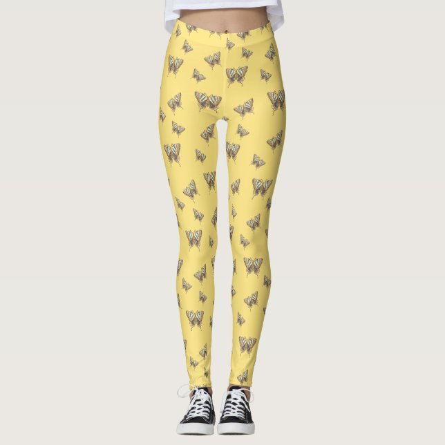Leggings Piernas de cola Swallowtail aztecas (Anverso)