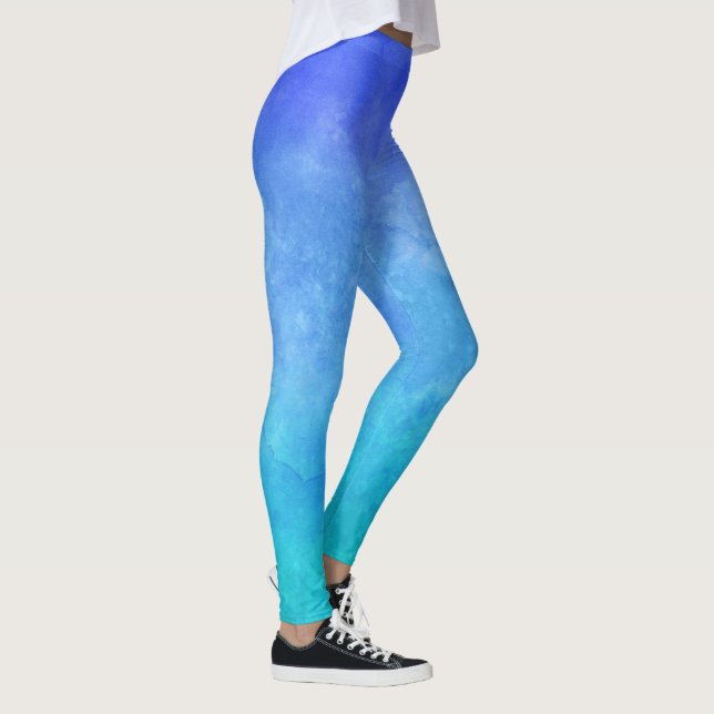 Leggings Piernas de color azul naranja (Derecha)