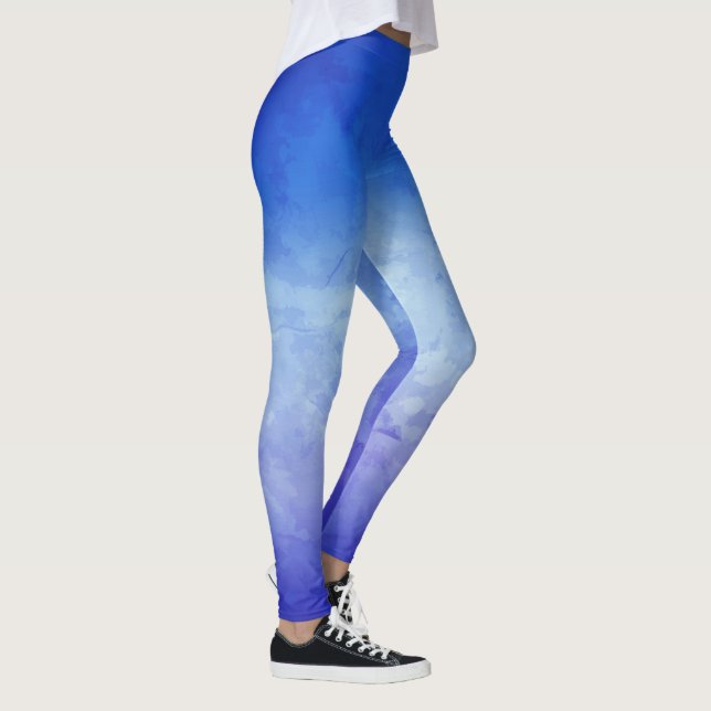 Leggings Piernas de color azul naranja (Derecha)