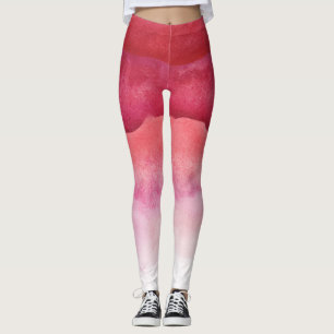Leggings Piernas de color de agua rosada naranja