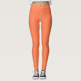 Leggings Piernas de color de color rojo coral