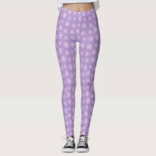 Leggings Piernas de copo de nieve púrpura