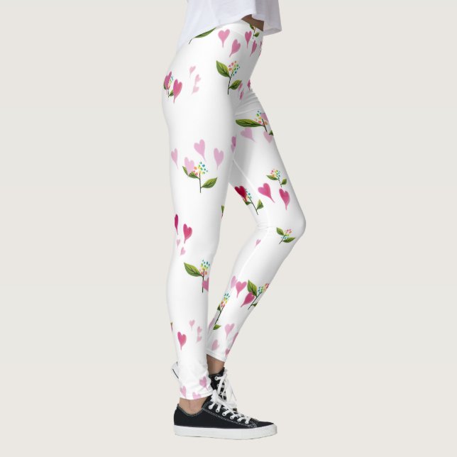 Leggings Piernas de corazón y flores (Derecha)