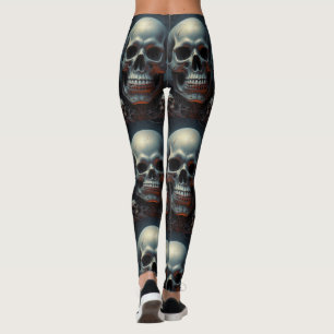 Leggings Piernas de cráneo, negrita, insignia
