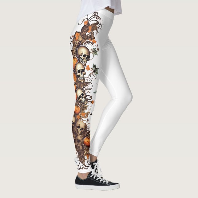Leggings ¡🎃 Piernas de cráneo Spook-tacular! 🎃 (Derecha)