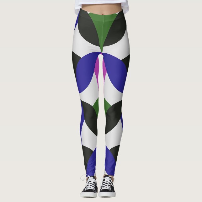 Leggings Piernas de curvas coloridas (Anverso)