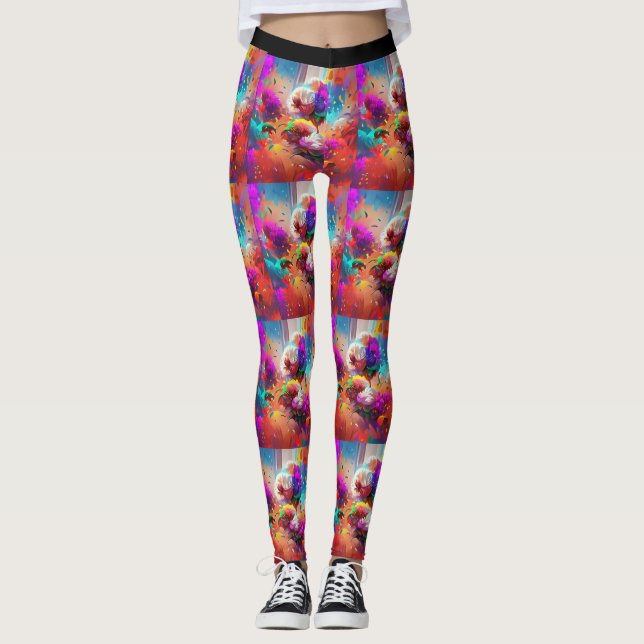 Leggings Piernas de flores (Anverso)