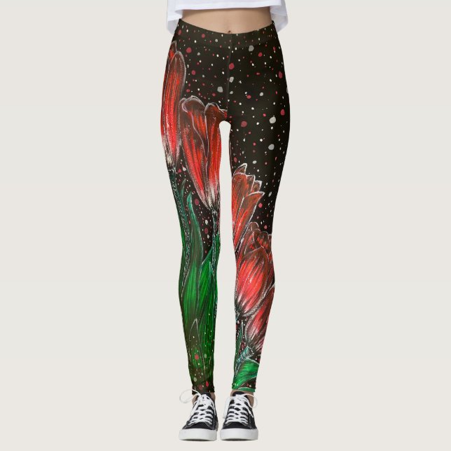 Leggings Piernas de flores (Anverso)