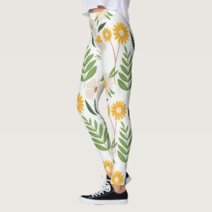 Leggings Piernas de flores blancas inspiradas en la natural
