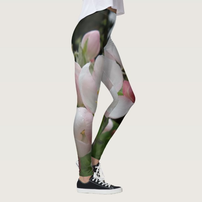 Leggings Piernas de flores blancas/rosas (Derecha)