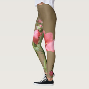 Leggings Piernas de flores de coral personalizado