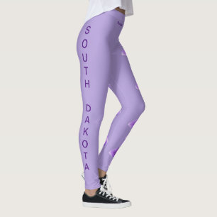 Leggings Piernas de flores del estado de Dakota del Sur púr