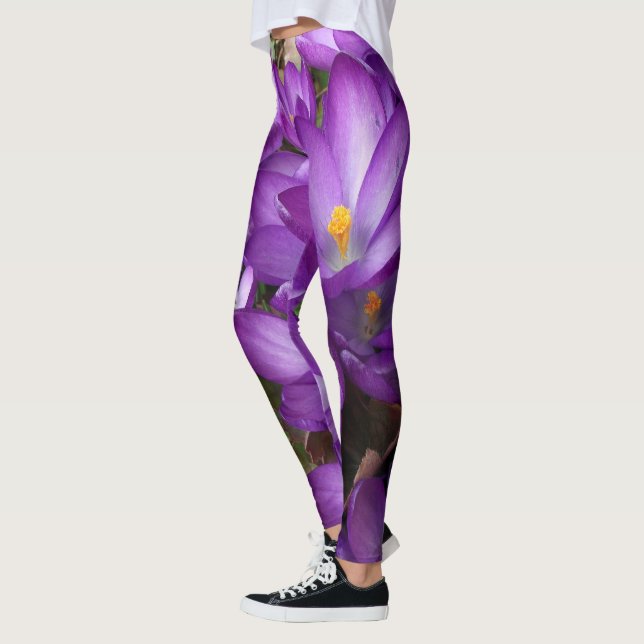 Leggings Piernas de flores moradas (Izquierda)