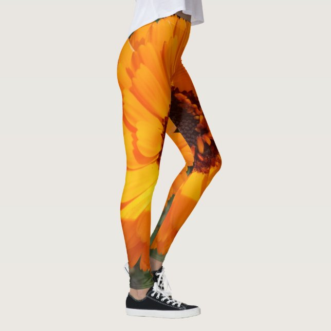 Leggings Piernas de flores naranjas (Derecha)