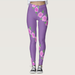 Leggings Piernas de flores rosadas
