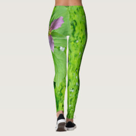 Leggings Piernas de flores trillium rosas