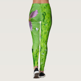 Leggings Piernas de flores trillium rosas