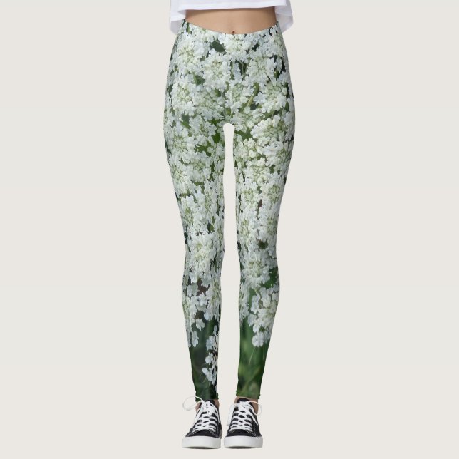 Leggings Piernas de flores tropicales (Anverso)