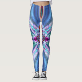 Leggings Piernas de fuego de esparkle azul