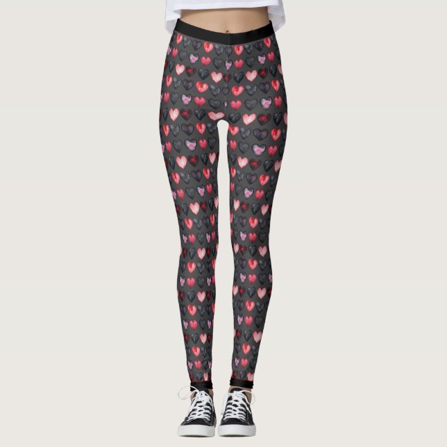 Leggings Piernas de Gótico de corazones oscuros (Anverso)