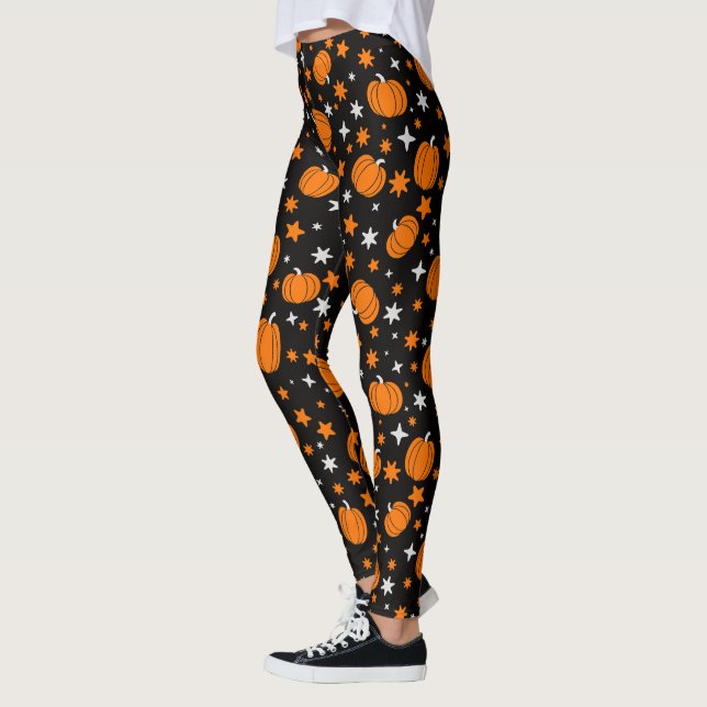 Leggings Piernas de Halloween negras con calabazas de Naran (Izquierda)