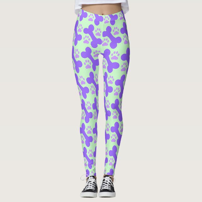 Leggings Piernas de huesos de perro y de garras (Anverso)