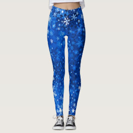 Leggings Piernas de impresión de copo de nieve