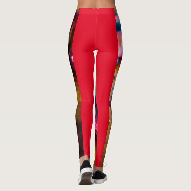 Leggings Piernas de impresión del cubo de postres Jello irl (Reverso)