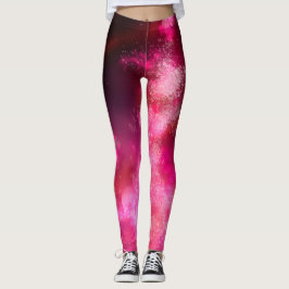 Leggings Piernas de la bengala rosa del cielo nocturno