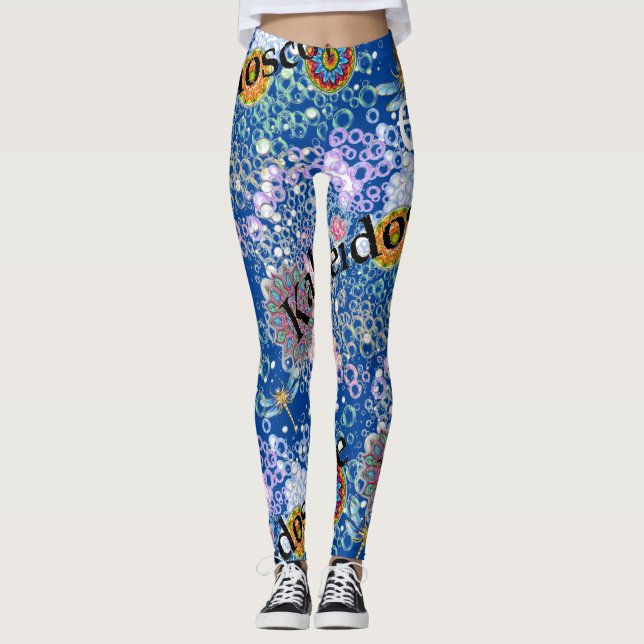 Leggings Piernas de la libélula azul (Anverso)