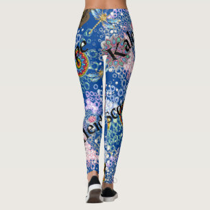 Leggings Piernas de la libélula de vapor azul