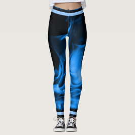 Leggings Piernas de la llama azul de zafiro