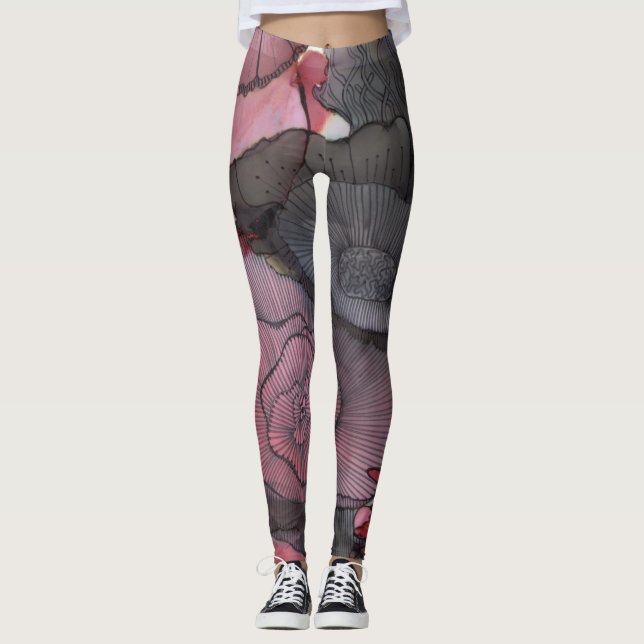 Leggings Piernas de la Redberry negra (Anverso)