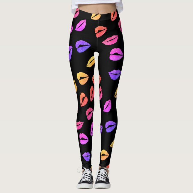 Leggings Piernas de los labios rosados (Anverso)