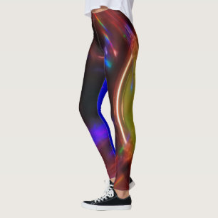 Leggings Piernas de luz de la bata azul roja