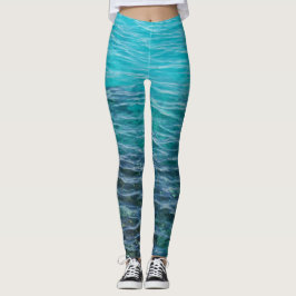 Leggings piernas de mar azul