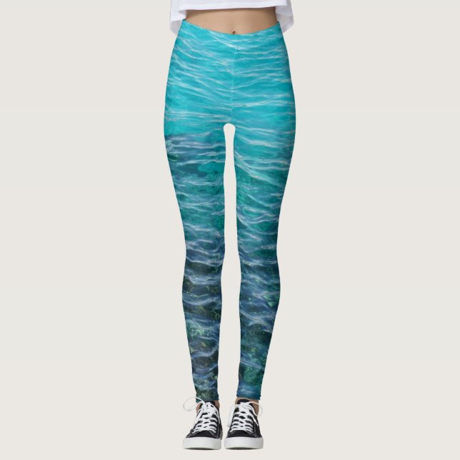 Leggings piernas de mar azul (Anverso)